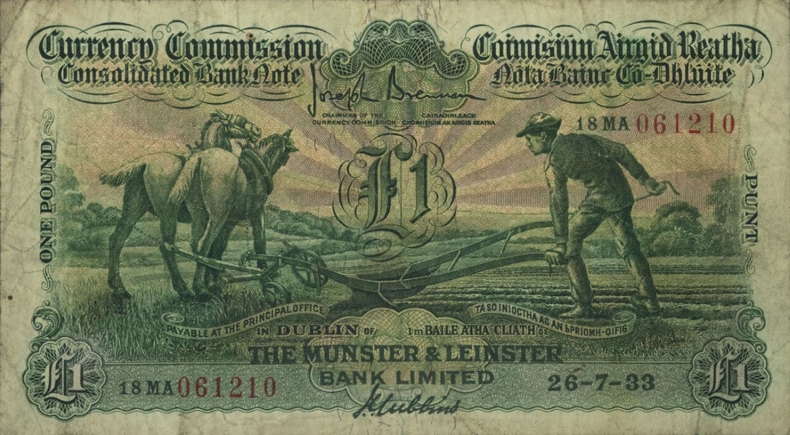 Front of Ireland, Republic of p20a: 1 Pound from 1929