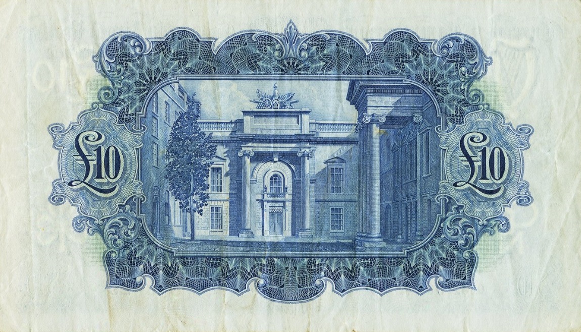 Back of Ireland, Republic of p34: 10 Pounds from 1929