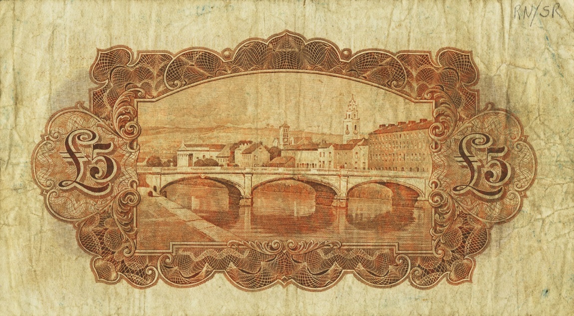 Back of Ireland, Republic of p39c: 5 Pounds from 1939