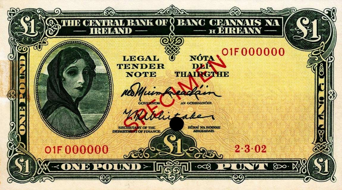 Front of Ireland, Republic of p64s: 1 Pound from 1962