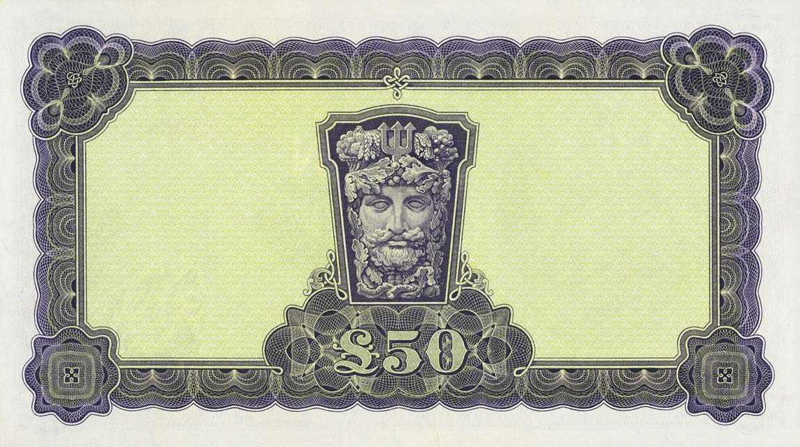 Back of Ireland, Republic of p68b: 50 Pounds from 1970