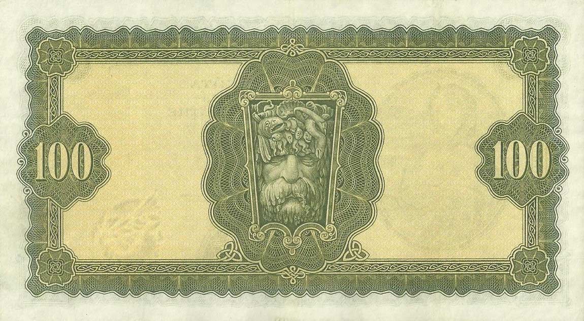 Back of Ireland, Republic of p69c: 100 Pounds from 1977