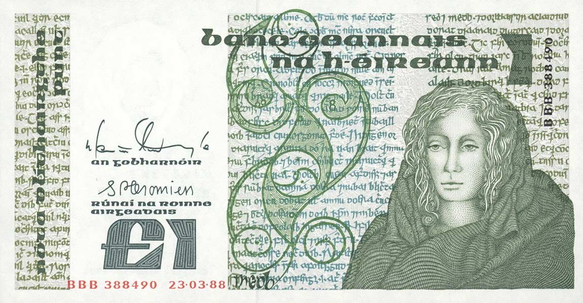 Front of Ireland, Republic of p70r4: 1 Pound from 1988