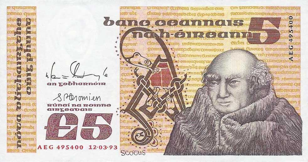 Front of Ireland, Republic of p71a: 5 Pounds from 1976