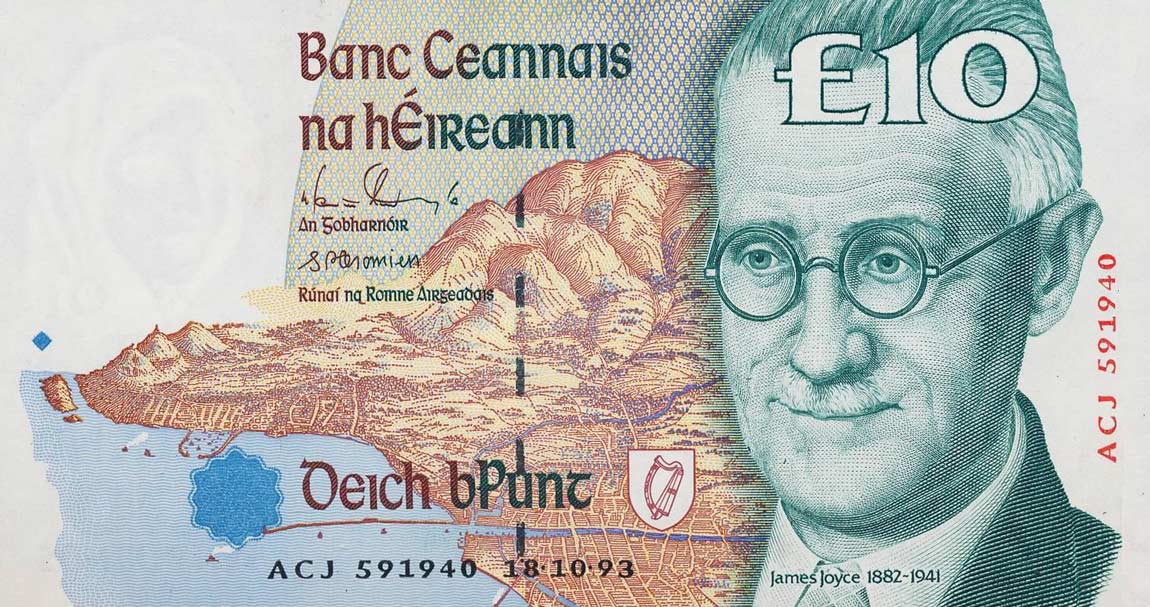 Front of Ireland, Republic of p76a: 10 Pounds from 1993