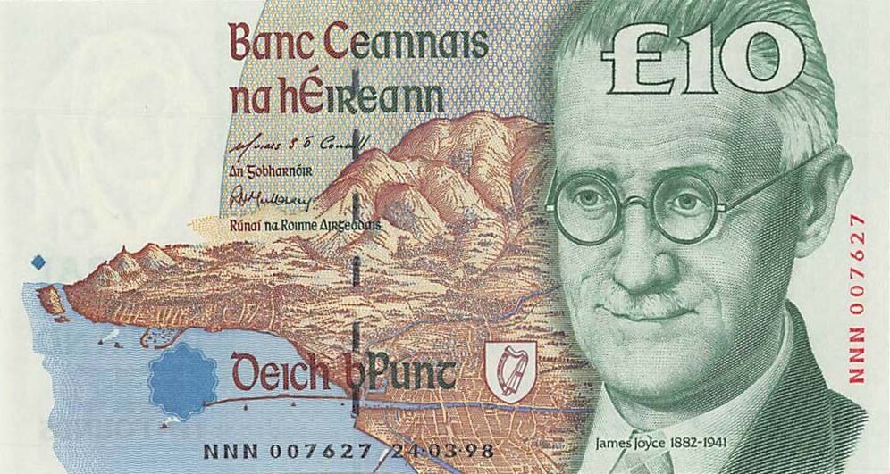 Front of Ireland, Republic of p76r3: 10 Pounds from 1995