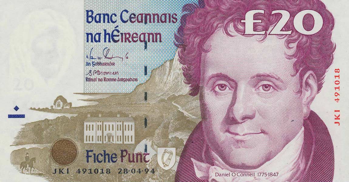 Front of Ireland, Republic of p77a: 20 Pounds from 1992