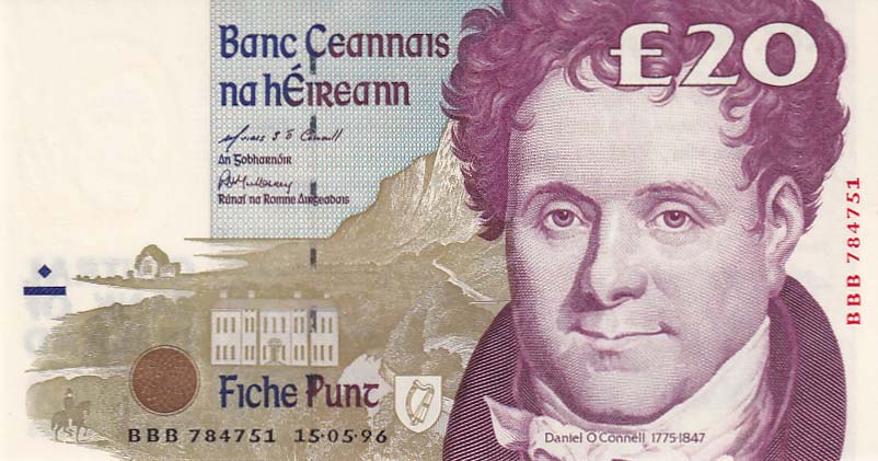 Front of Ireland, Republic of p77r3: 20 Pounds from 1995