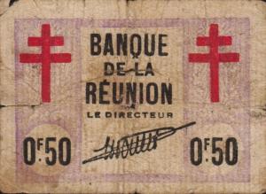 p33 from Reunion: 50 Centimes from 1943