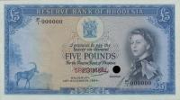 p26ct from Rhodesia: 5 Pounds from 1964