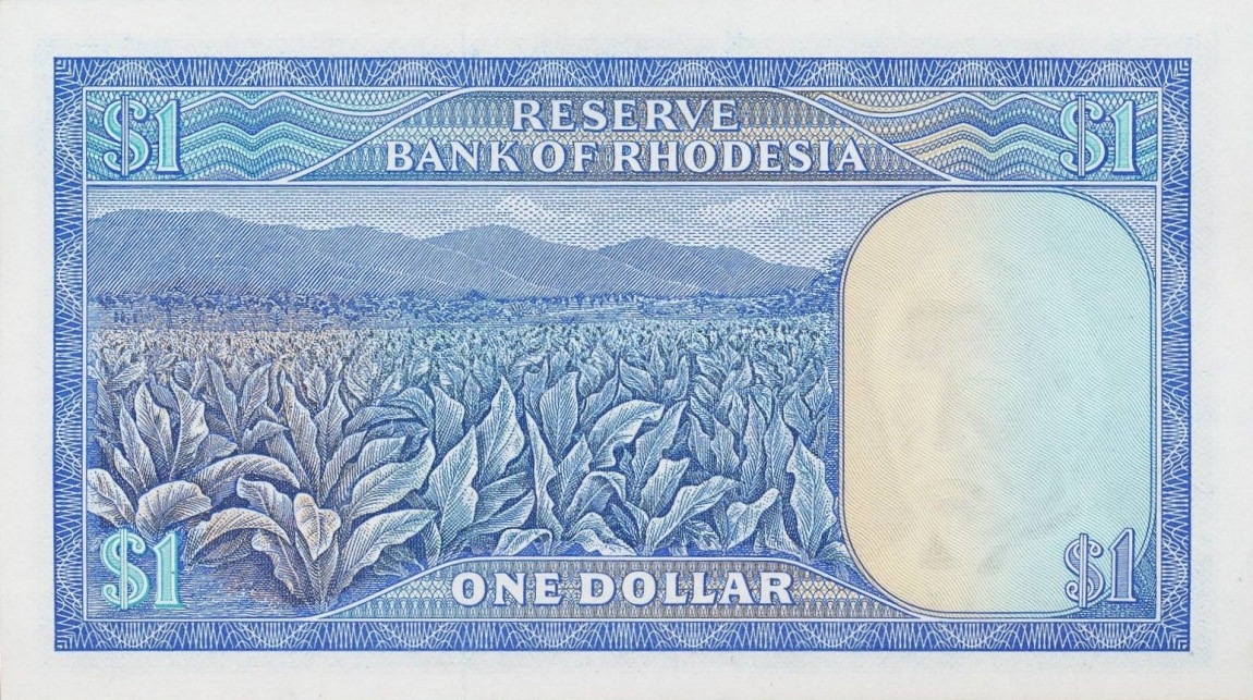 Back of Rhodesia p34b: 1 Dollar from 1976