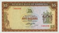 p36a from Rhodesia: 5 Dollars from 1976