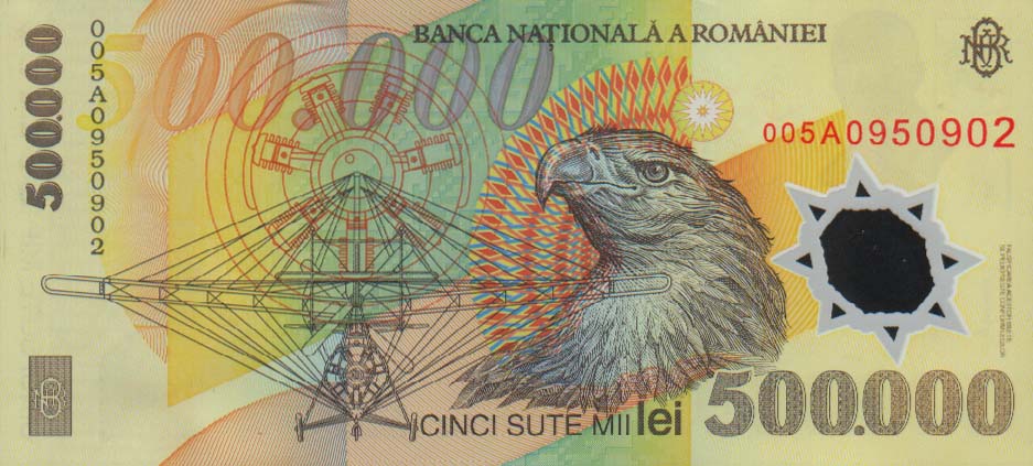 Back of Romania p115a: 500000 Lei from 2000