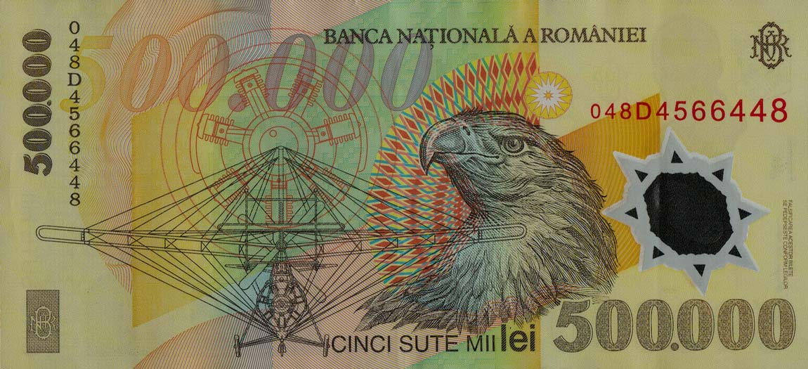 Back of Romania p115b: 500000 Lei from 2000