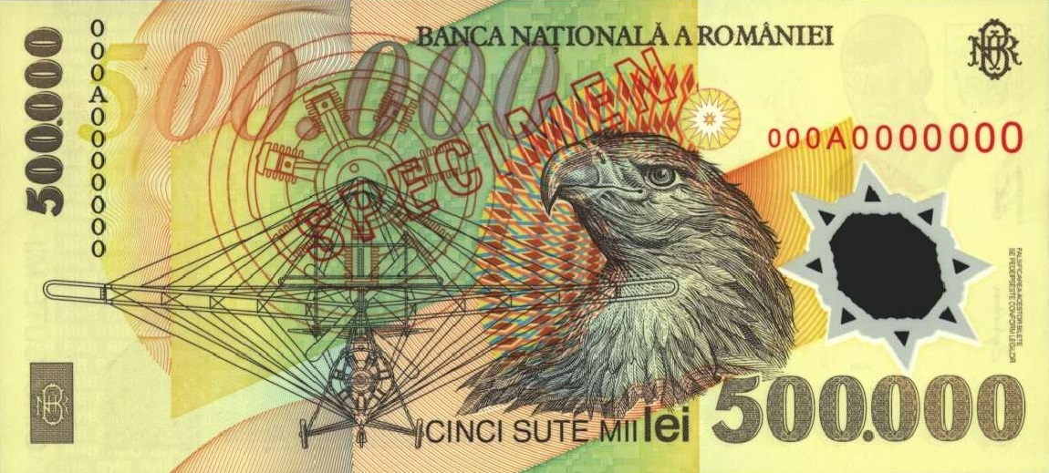 Back of Romania p115s: 500000 Lei from 2000