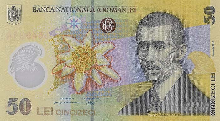 Front of Romania p120i: 50 Lei from 2019