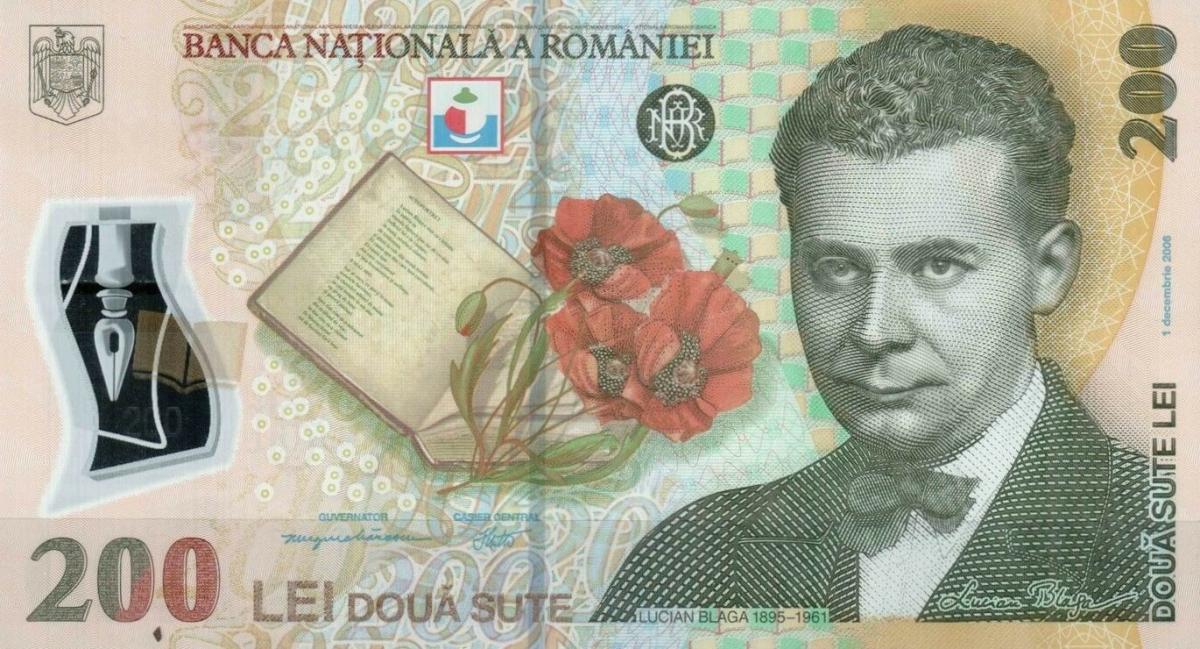 Front of Romania p122c: 200 Lei from 2009