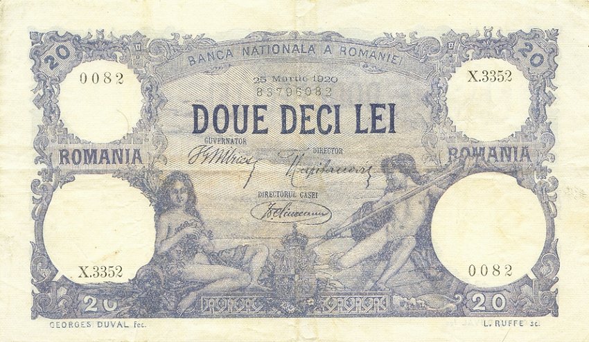 Front of Romania p20a: 20 Lei from 1909