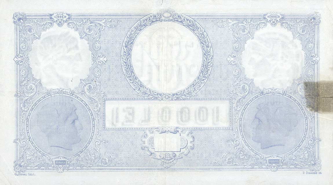 Back of Romania p23a: 1000 Lei from 1910