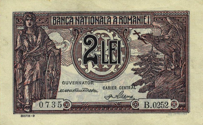 Front of Romania p39a: 2 Lei from 1937