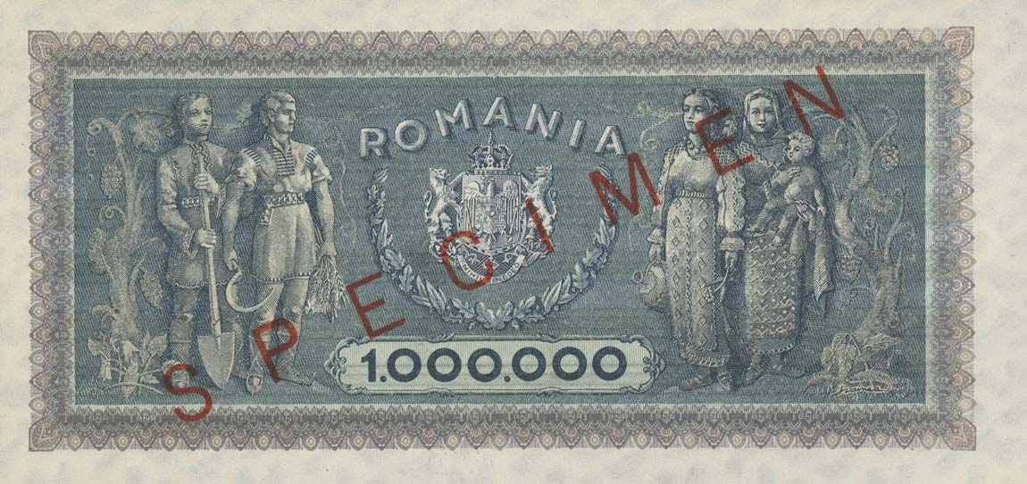 Back of Romania p60s: 1000000 Lei from 1947