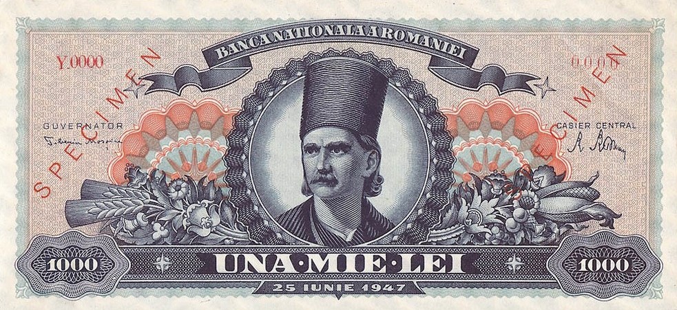 Front of Romania p64s: 1000 Lei from 1947