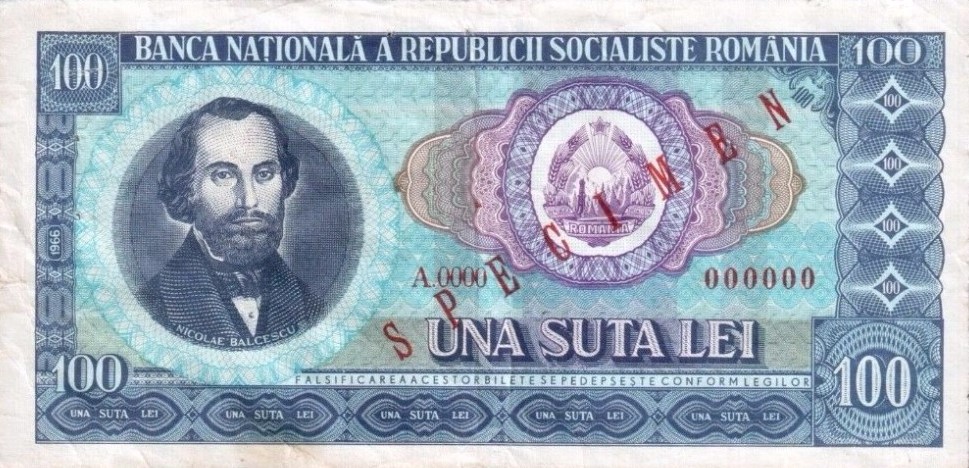 Front of Romania p97s: 100 Lei from 1966