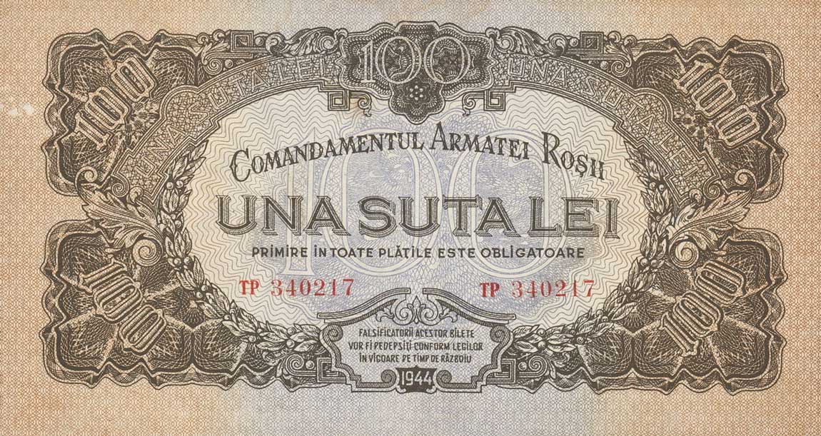 Front of Romania pM13: 100 Lei from 1944