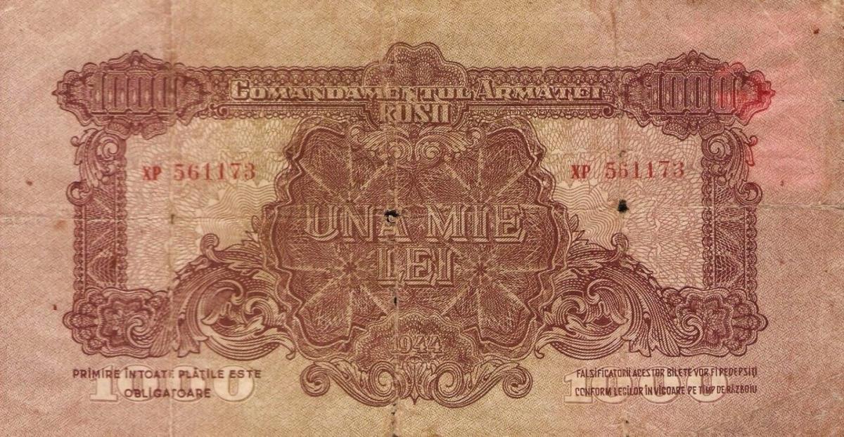 Front of Romania pM15: 1000 Lei from 1944