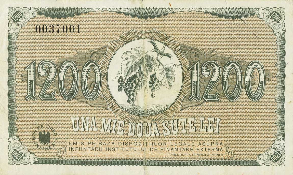 Front of Romania pM22: 1200 Lei from 1941