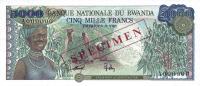 p15s from Rwanda: 5000 Francs from 1978