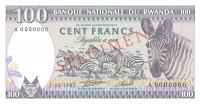 p18s from Rwanda: 100 Francs from 1982