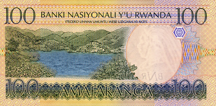 Back of Rwanda p29a: 100 Francs from 2003