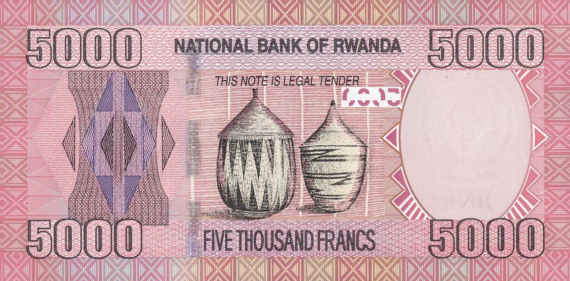 Back of Rwanda p41: 5000 Francs from 2014