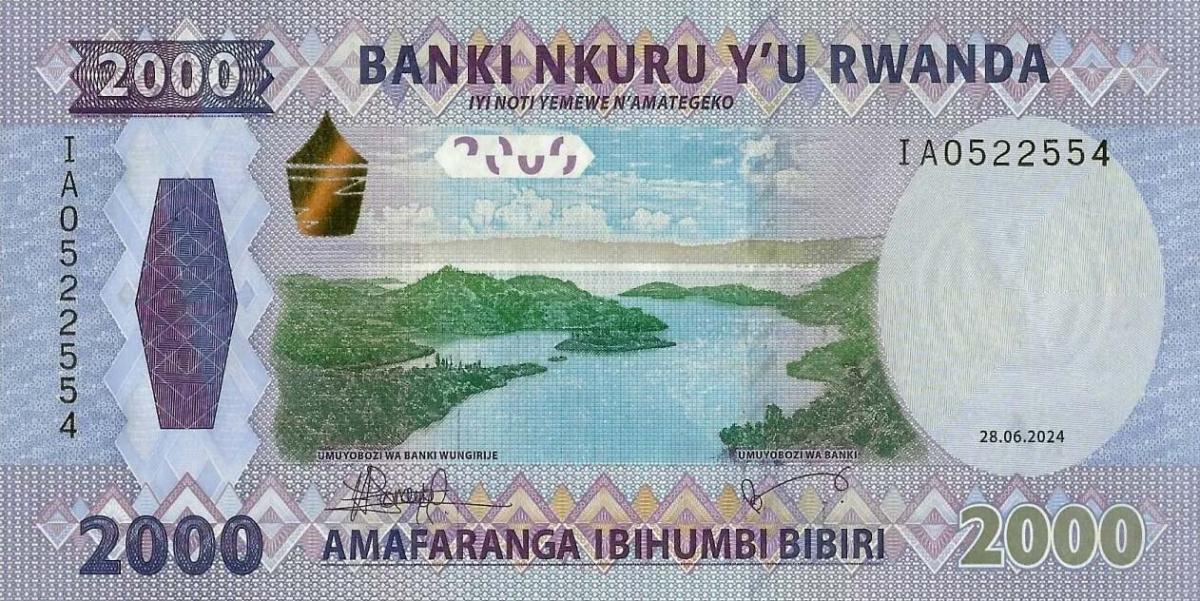 Front of Rwanda p44: 2000 Francs from 2024