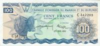 p5a from Rwanda-Burundi: 100 Francs from 1960