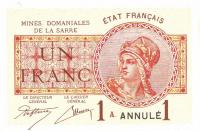 p2 from Saar: 1 Franc from 1919