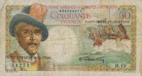 p25 from Saint Pierre and Miquelon: 50 Francs from 1950