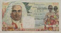 p26a from Saint Pierre and Miquelon: 100 Francs from 1950