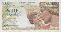 p28a from Saint Pierre and Miquelon: 1000 Francs from 1950