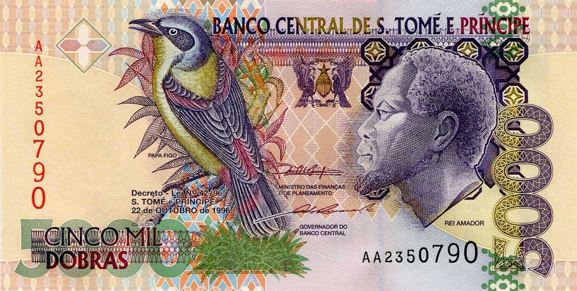 Front of Saint Thomas and Prince p65c: 5000 Dobras from 2004