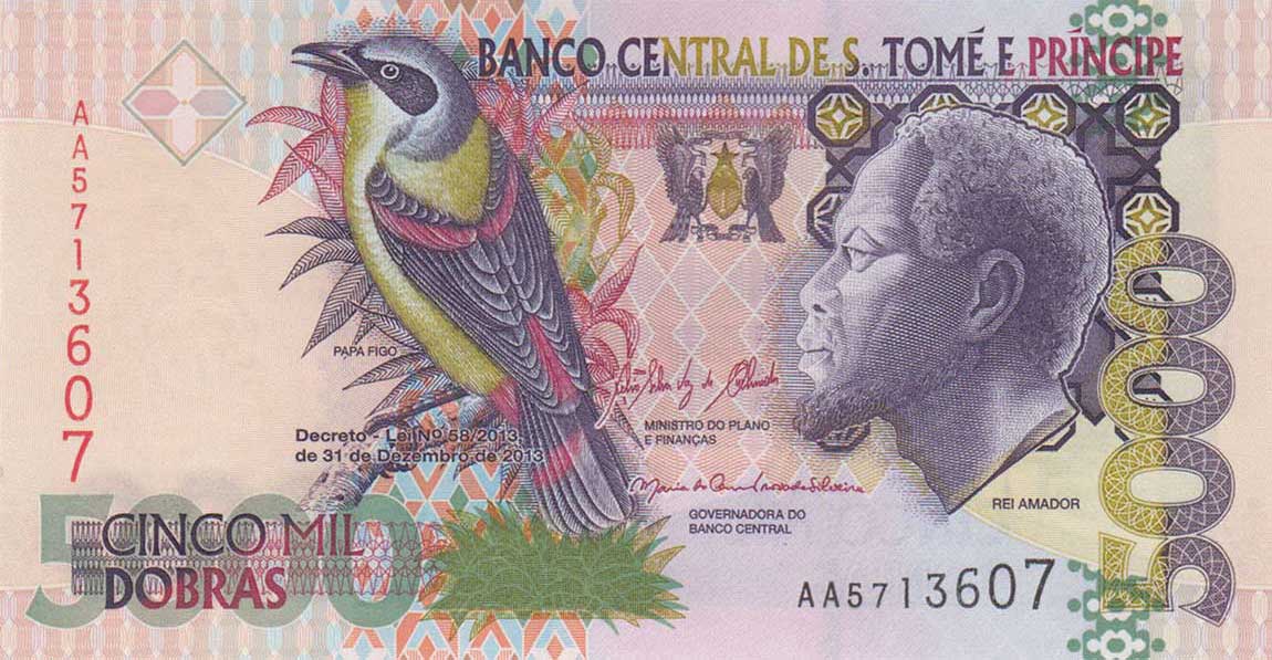 Front of Saint Thomas and Prince p65d: 5000 Dobras from 2013