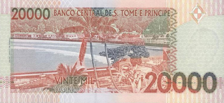 Back of Saint Thomas and Prince p67a: 20000 Dobras from 1996