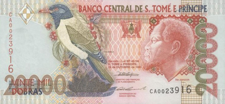 Front of Saint Thomas and Prince p67a: 20000 Dobras from 1996