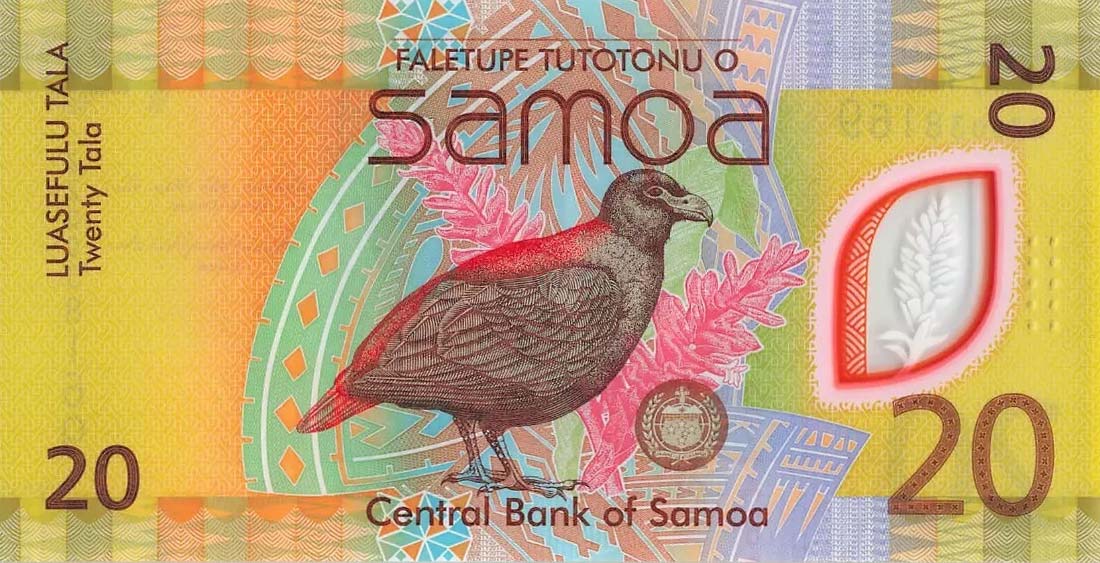 Back of Samoa p49r: 20 Tala from 2023