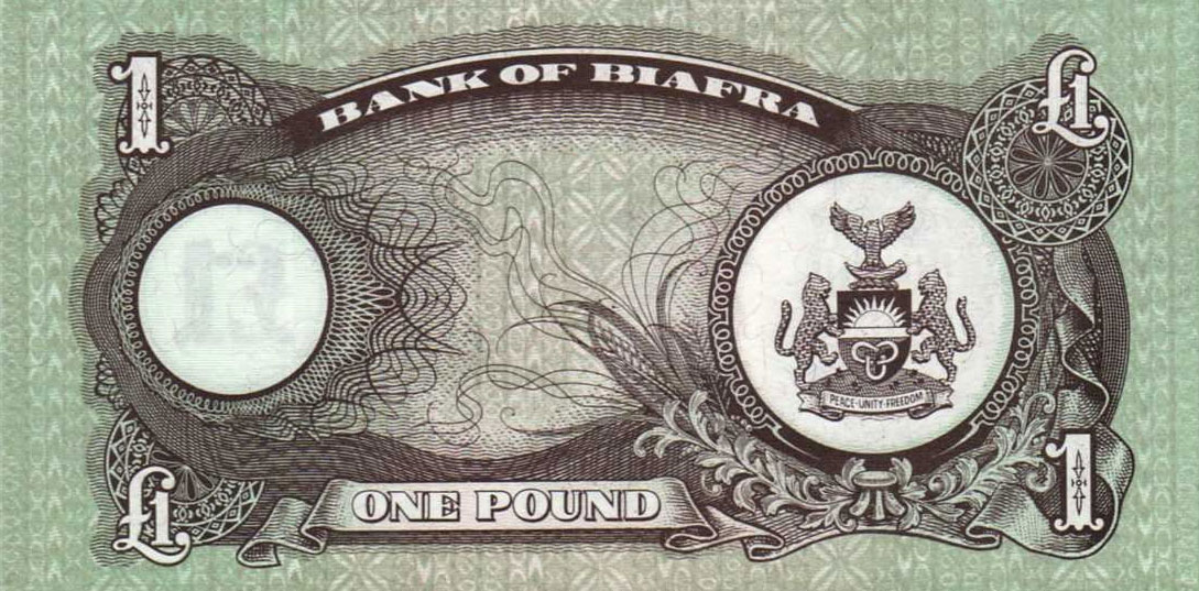 Back of Biafra p5b: 1 Pound from 1968