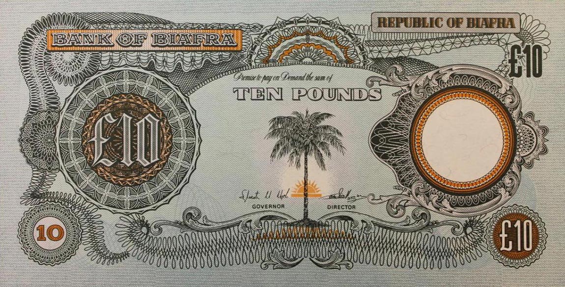 Front of Biafra p7b: 10 Pounds from 1968