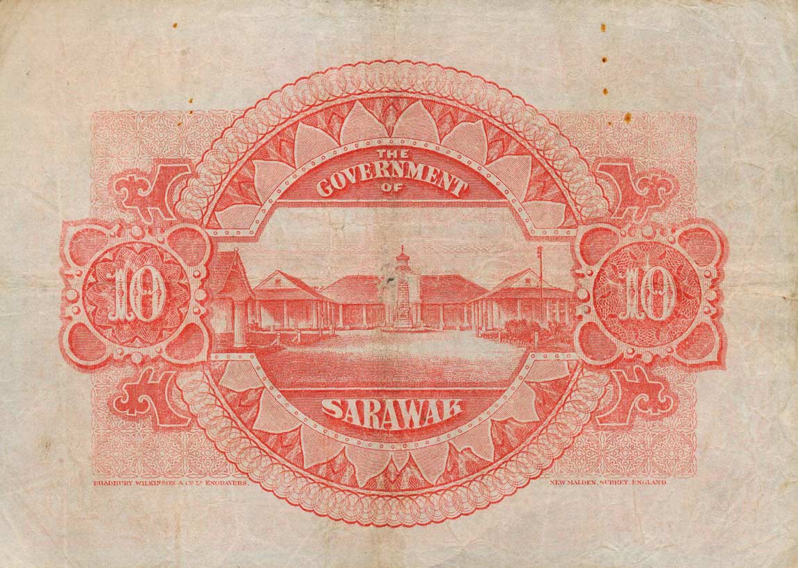 Back of Sarawak p22: 10 Dollars from 1937