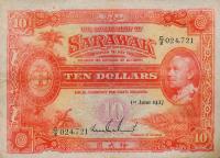 p22 from Sarawak: 10 Dollars from 1937