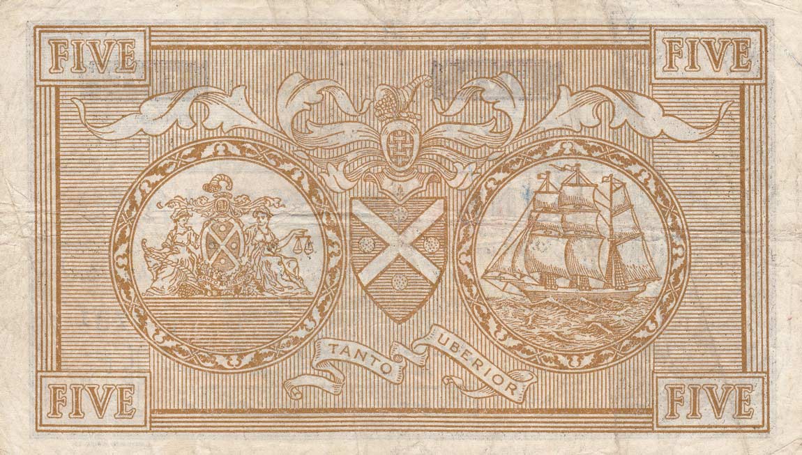 Back of Scotland p101a: 5 Pounds from 1956